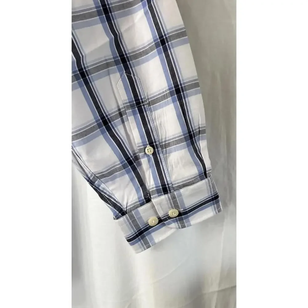NWT Giovanni‎ Galli Mens Long Sleeve Button Plaid Shirt Size XL